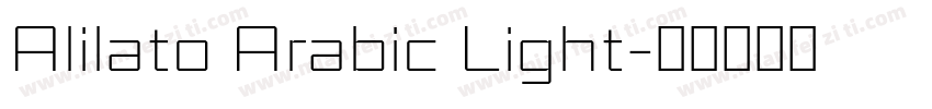 Alilato Arabic Light字体转换